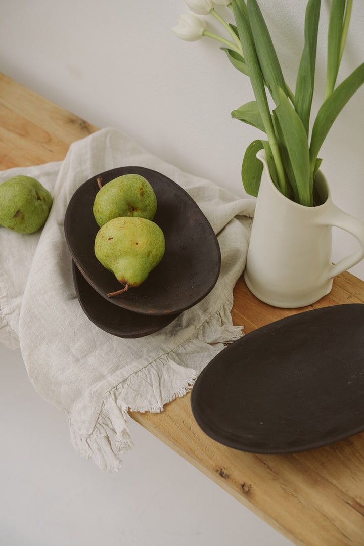 Ebony Oval Bowl