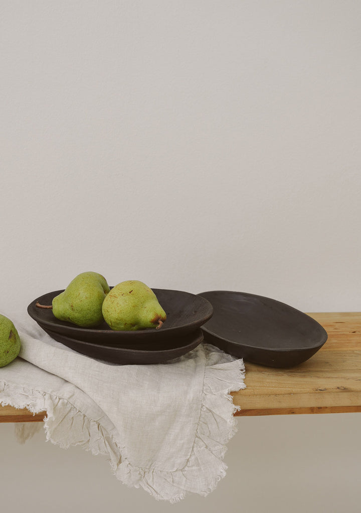Ebony Oval Bowl