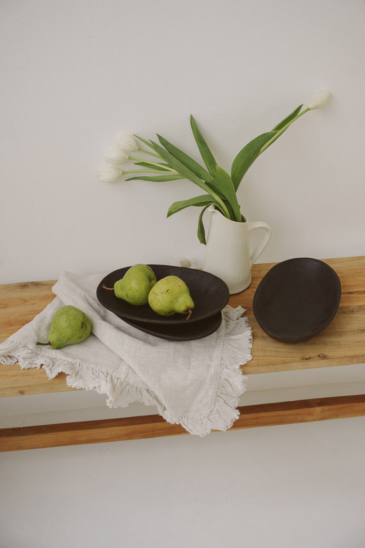 Ebony Oval Bowl