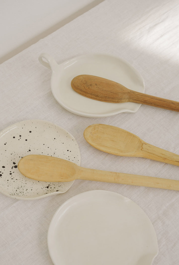 Ivory Spoon Rest with Handle