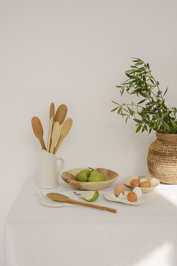 Ivory Spoon Rest with Handle